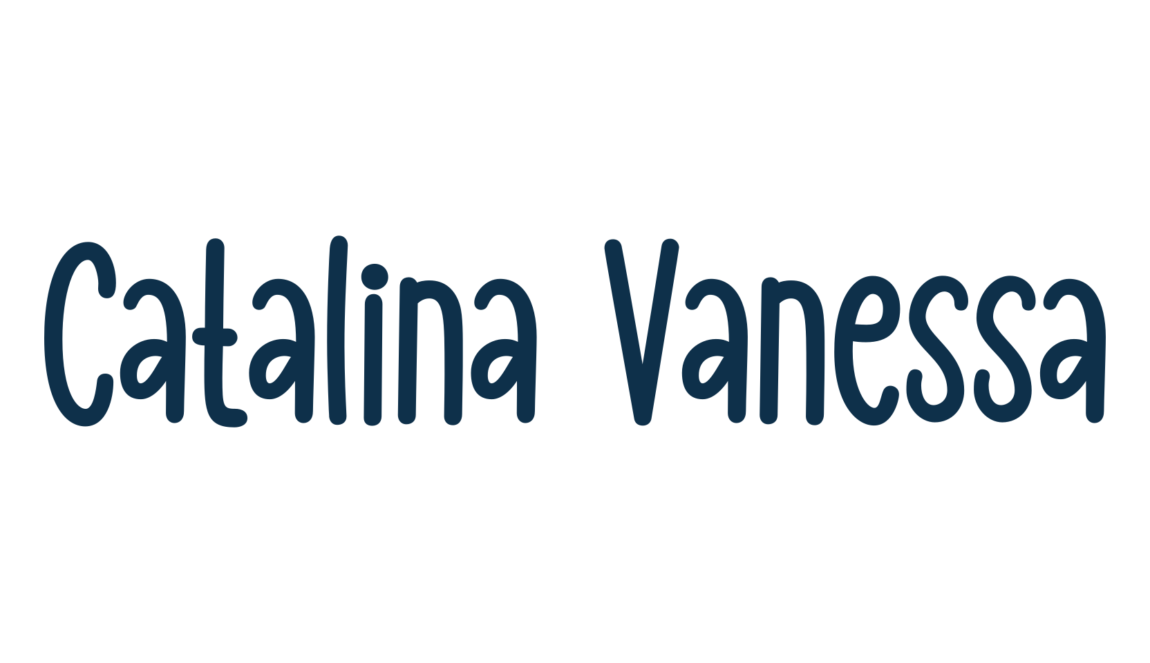 Catalina Vanessa, handwriting font preview