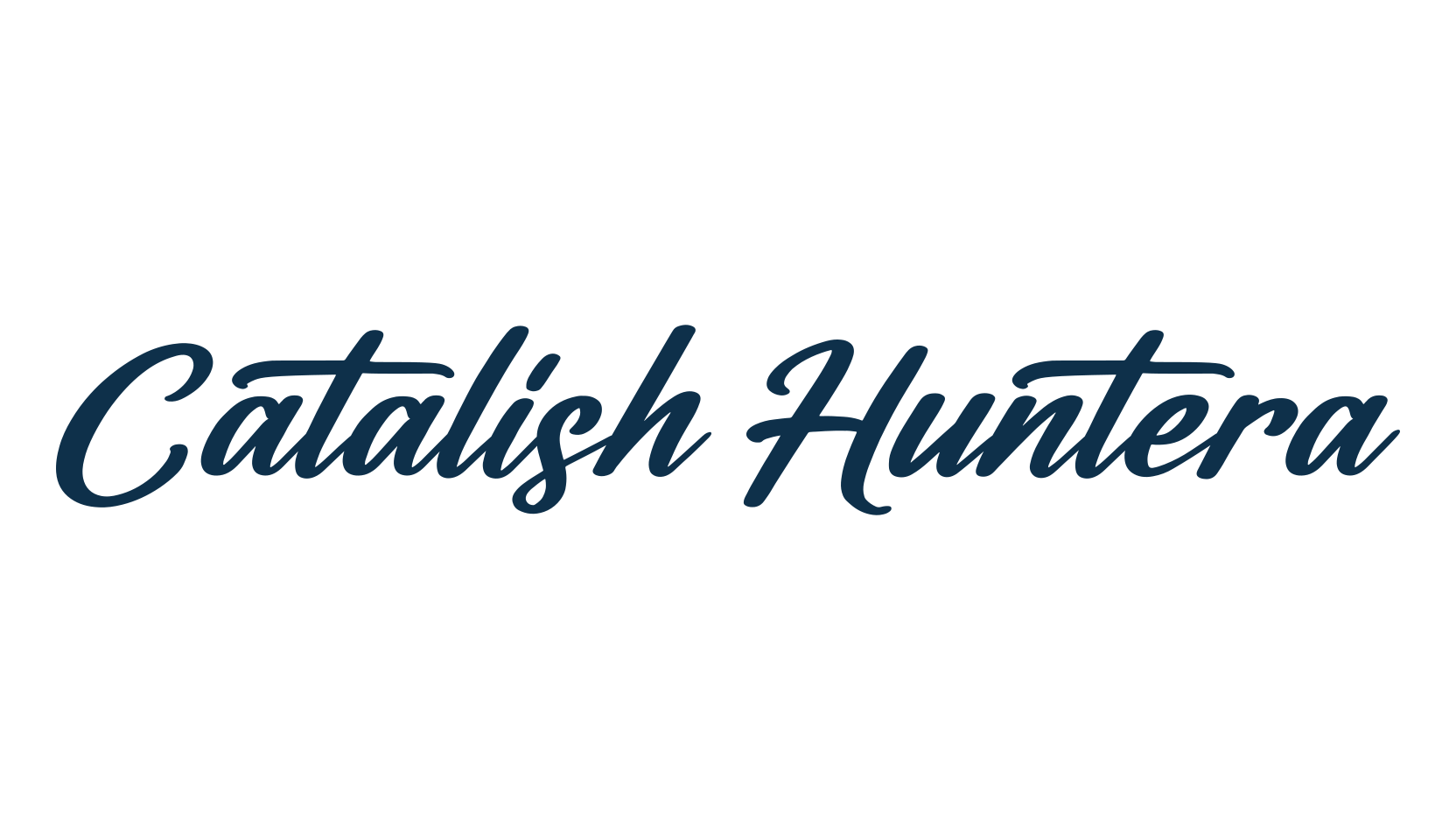 Catalish Huntera, script calligraphy fancy decorative font preview