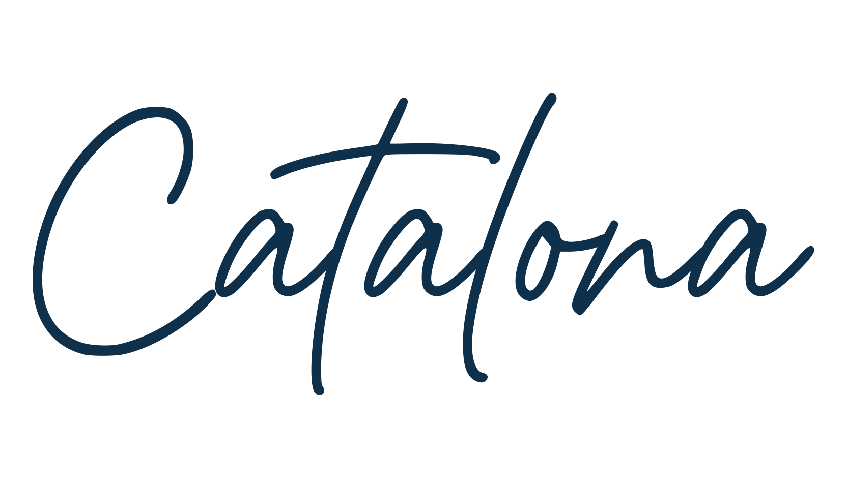 Catalona, handwriting font preview