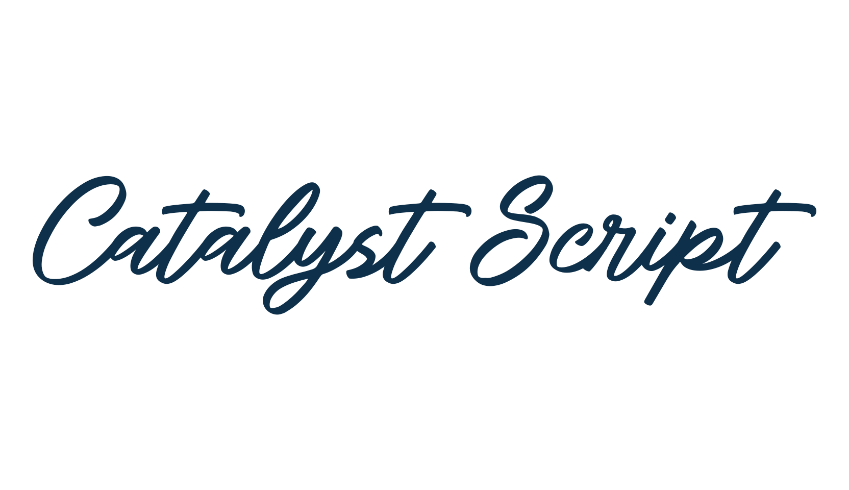 Catalyst Script, handwriting font preview