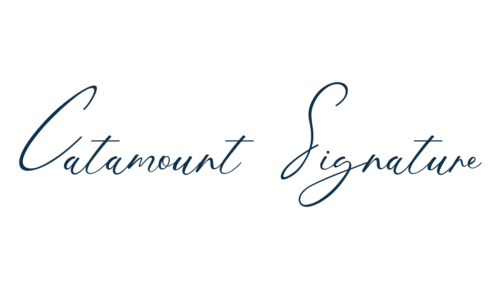 Catamount Signature, handwriting font preview