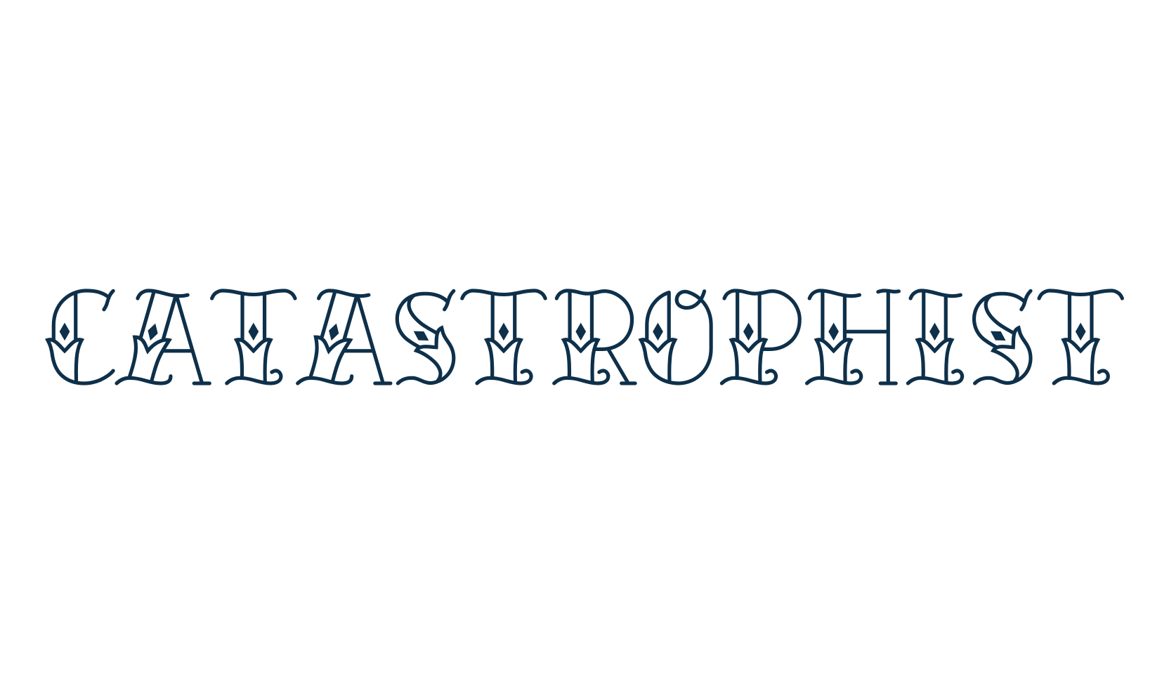 Catastrophist, fancy retro decorative font preview