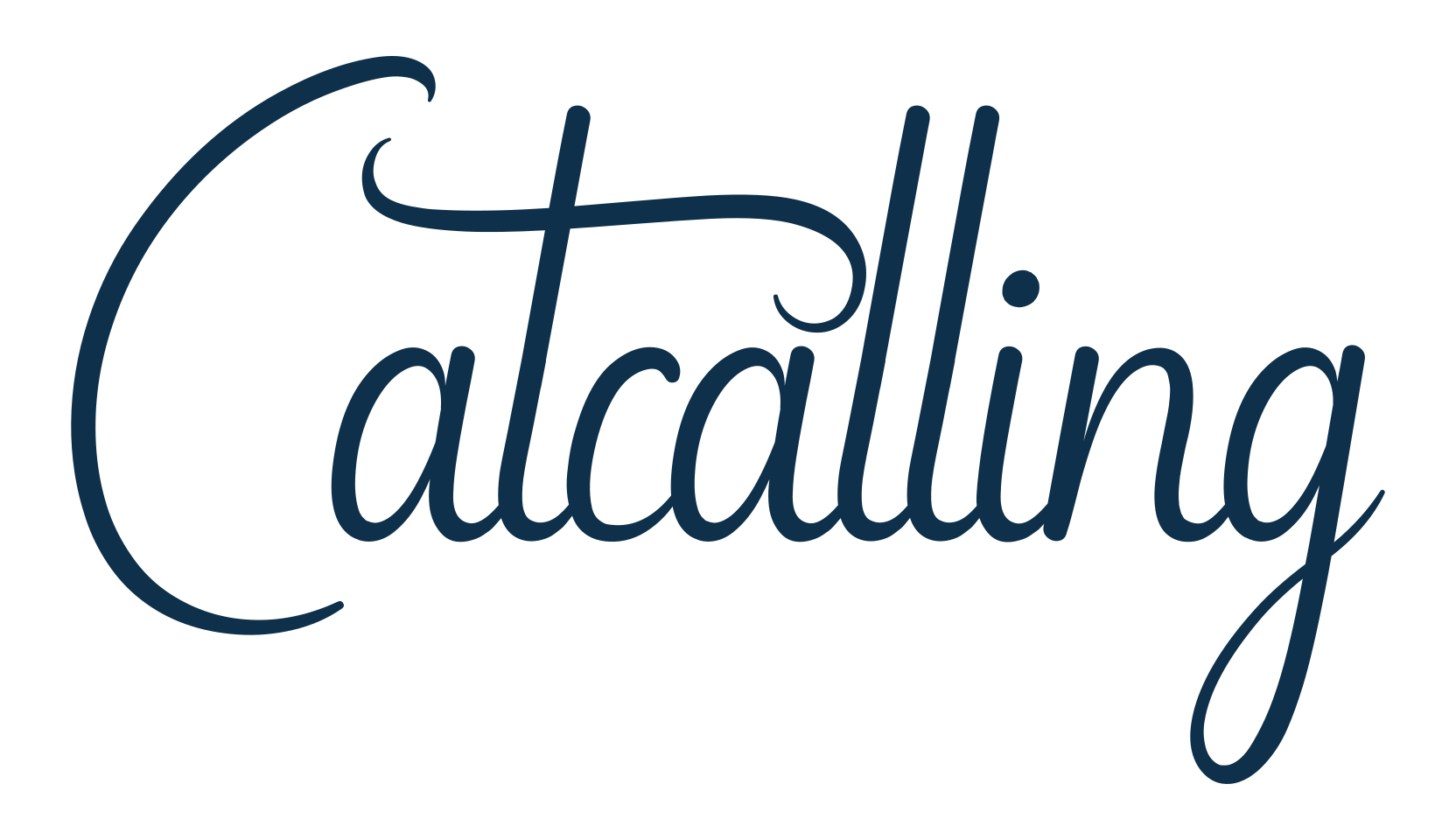 Catcalling, calligraphy font preview