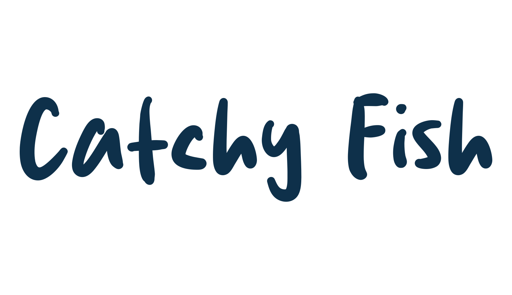 Catchy Fish, handwriting font preview