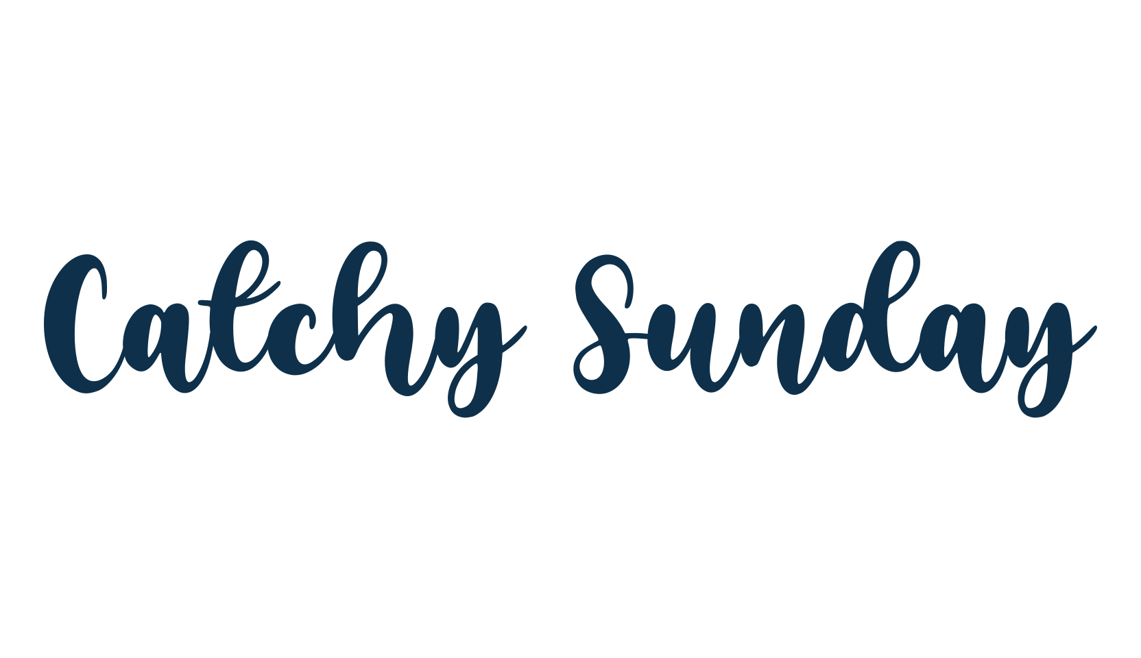 Catchy Sunday, script handwritten fancy decorative calligraphy font preview
