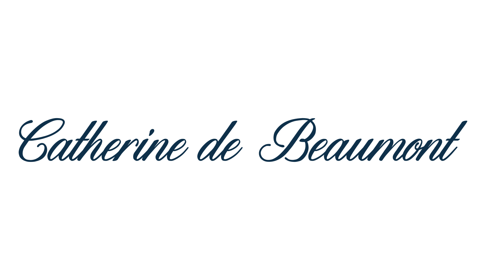 Catherine de Beaumont, script calligraphy fancy decorative font preview
