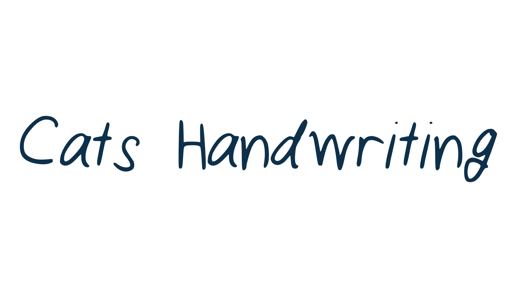 Cats Handwriting, handwriting font preview