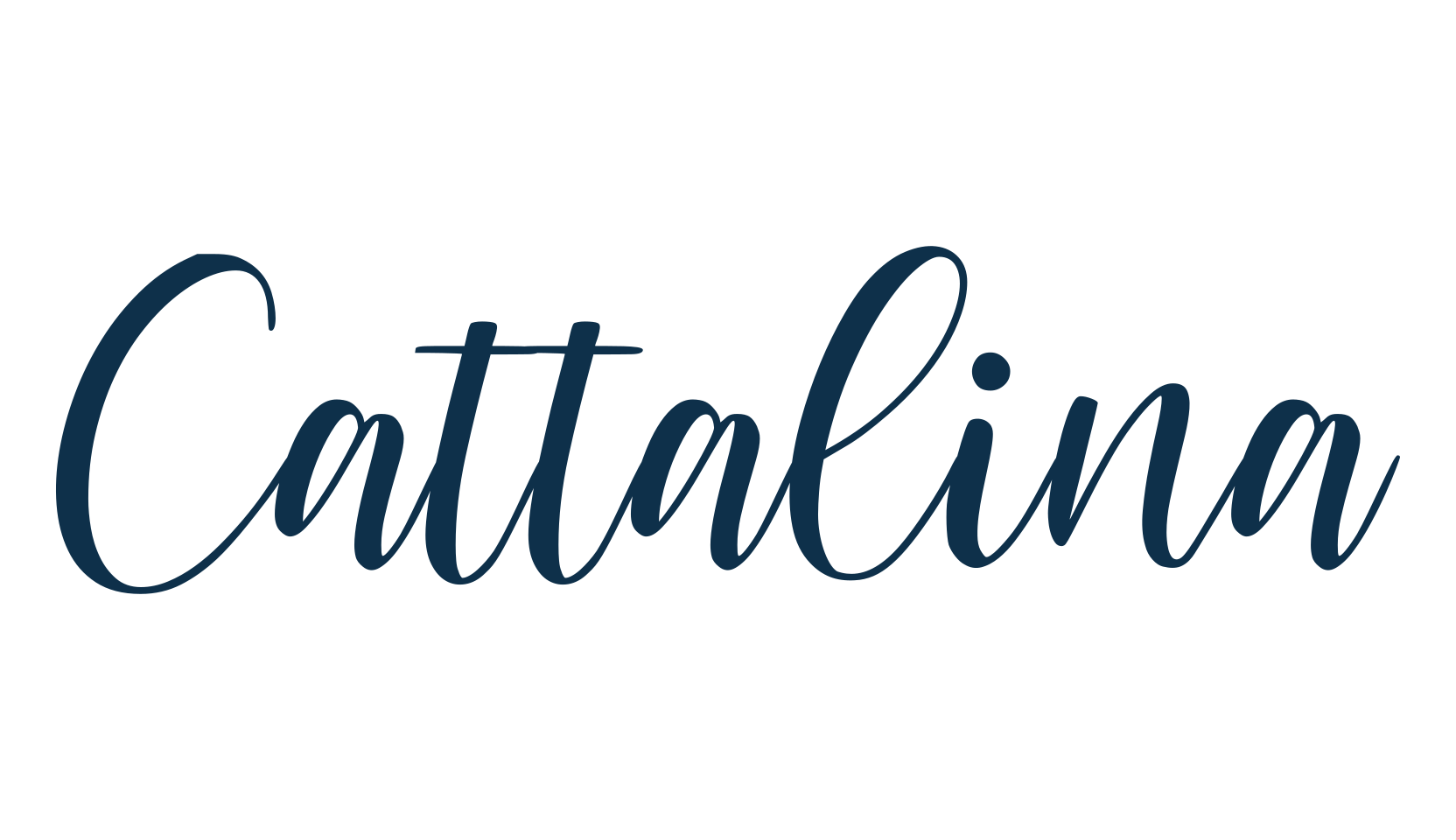 Cattalina, script calligraphy fancy decorative font preview