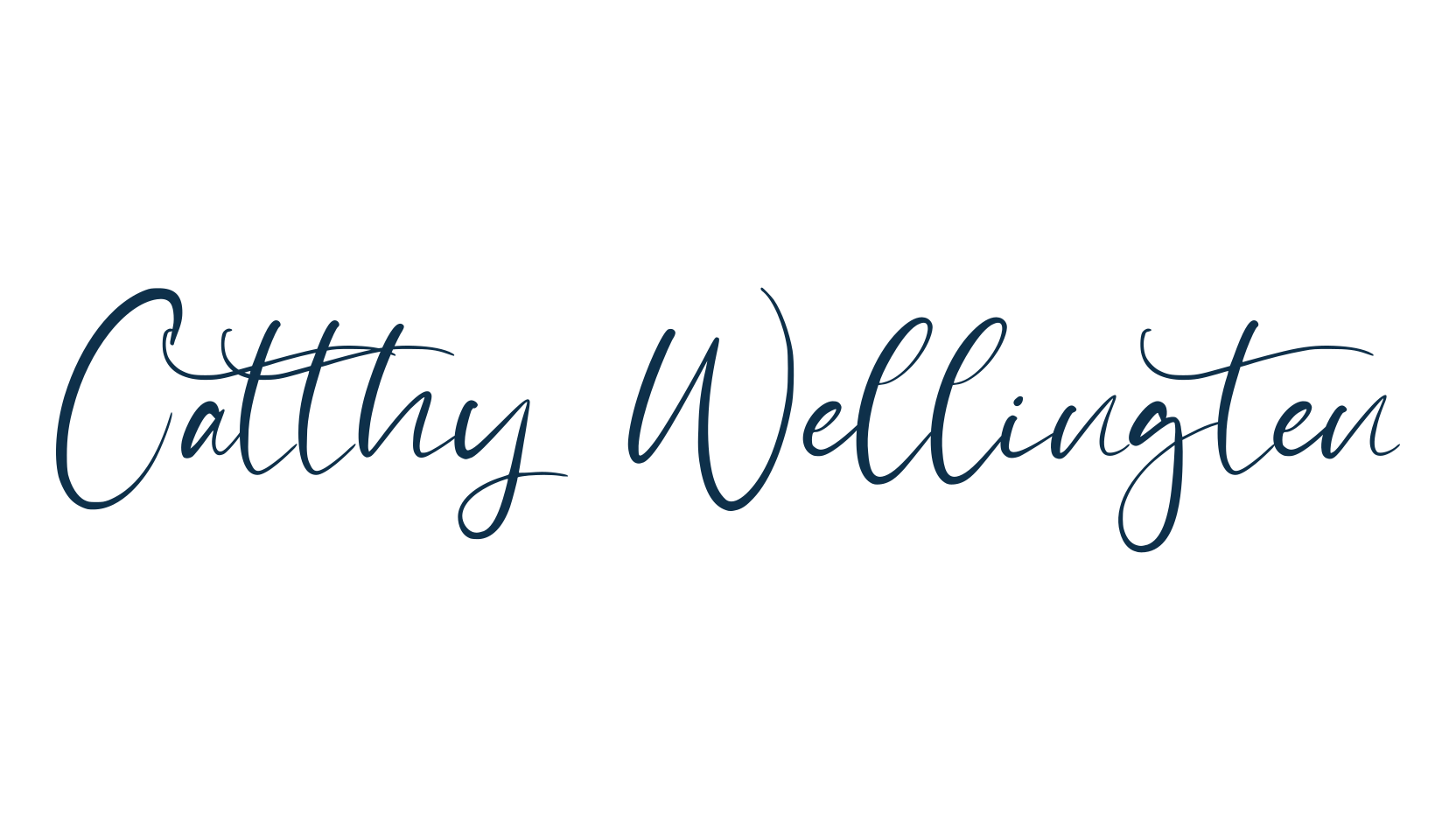 Catthy Wellingten, calligraphy font preview