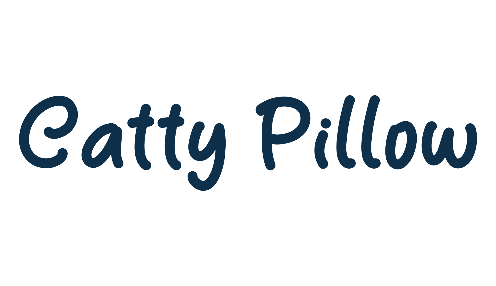 Catty Pillow, handwriting font preview