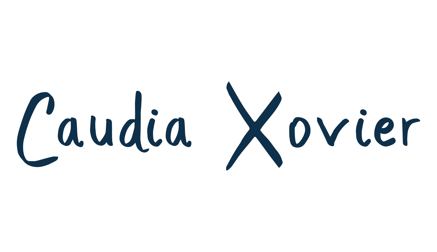 Caudia Xovier, script handwritten fancy decorative calligraphy font preview