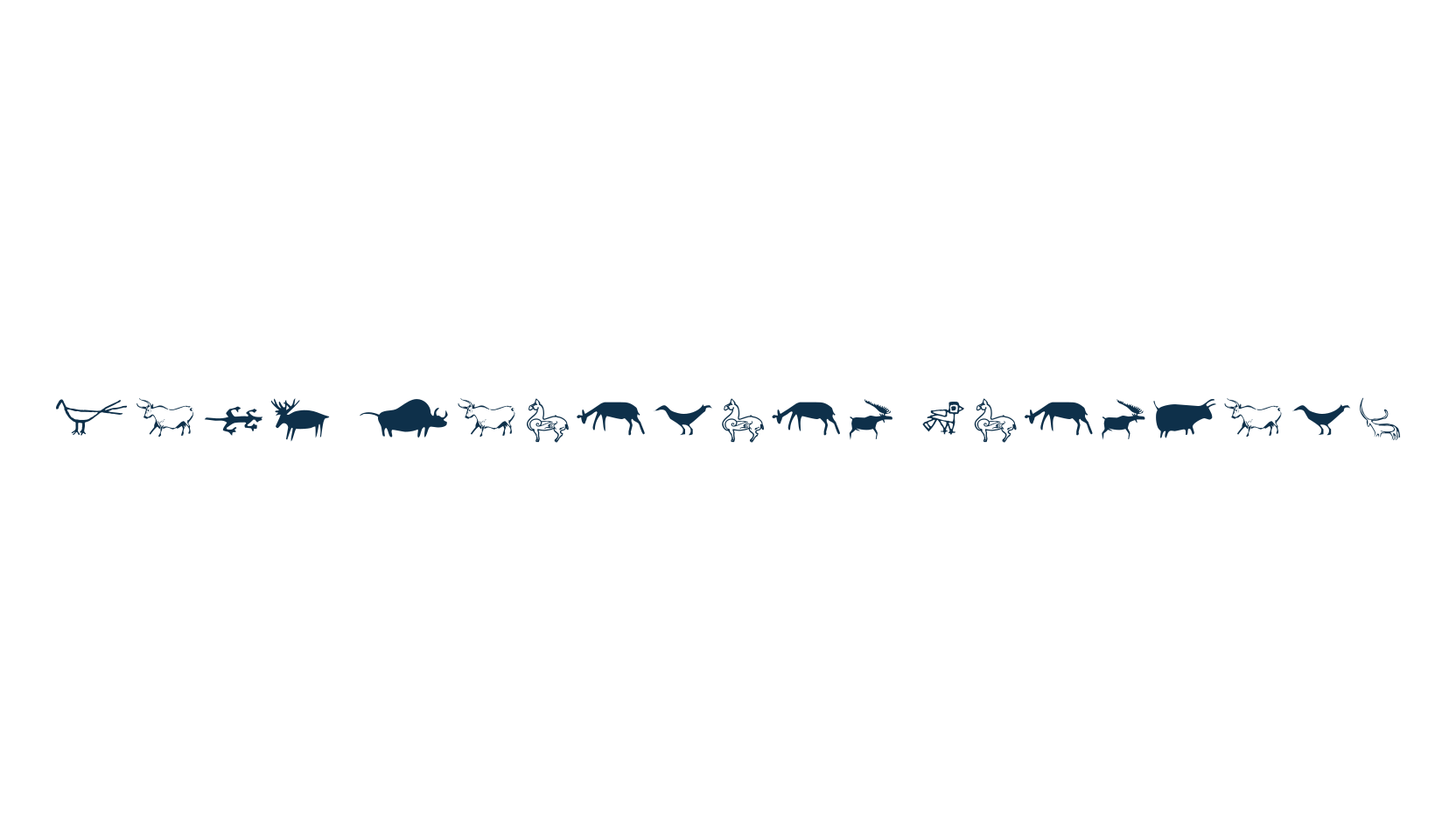Cave Painting Dingbats, fancy decorative font preview