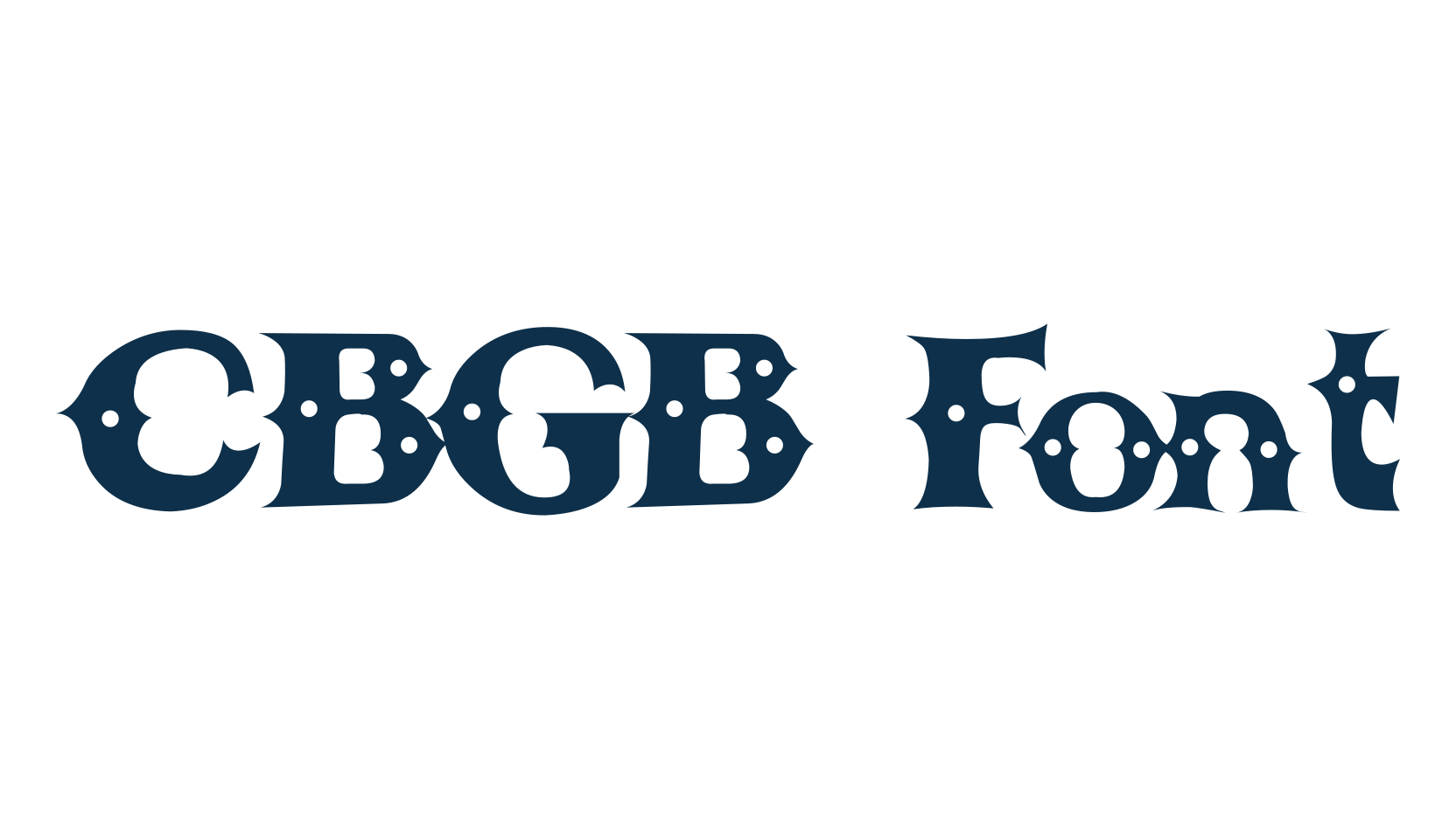 CBGB Font, decorative font preview