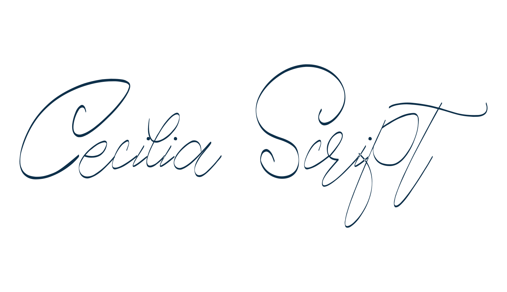 Cecilia Script, handwriting font preview