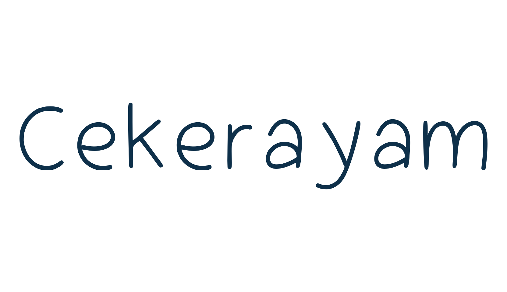 Cekerayam, handwriting font preview