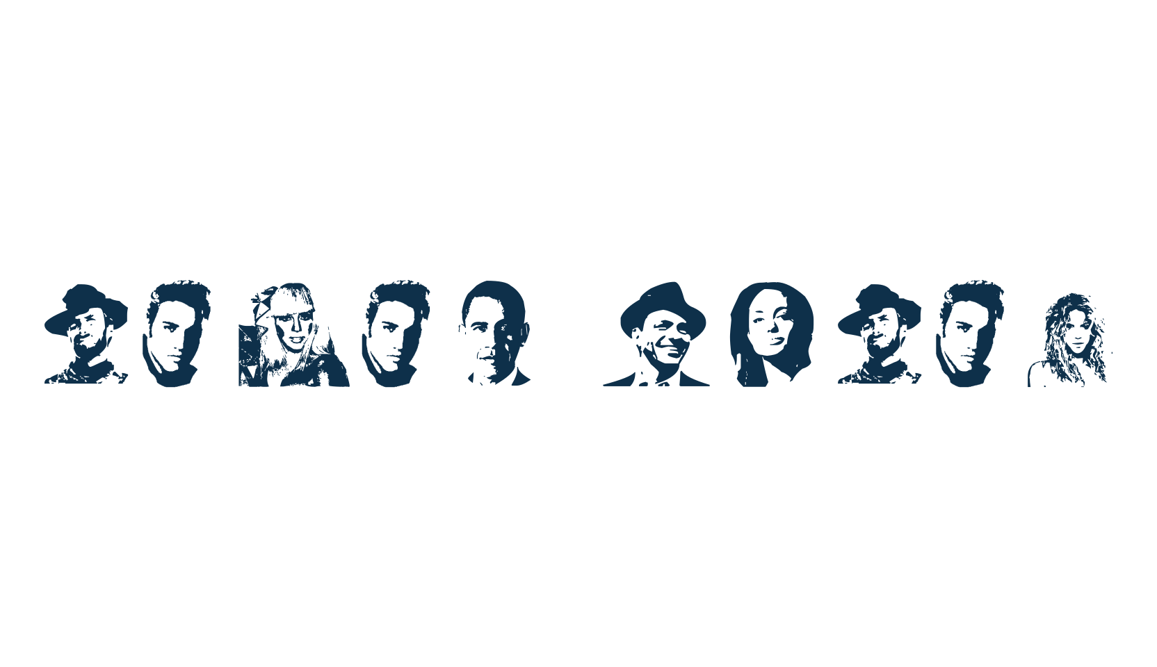 Celeb Faces, fancy decorative font preview