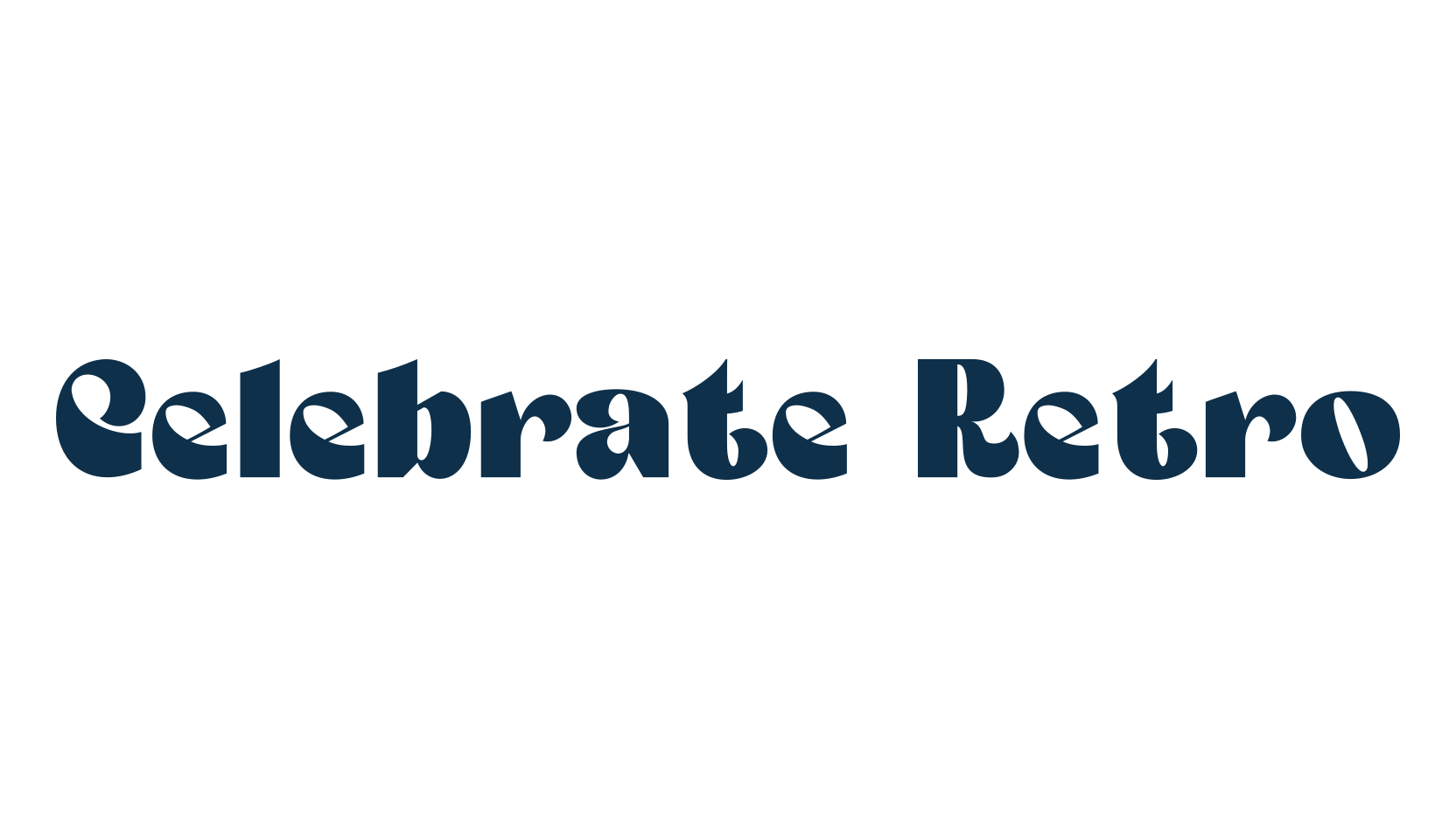 Celebrate Retro, retro font preview
