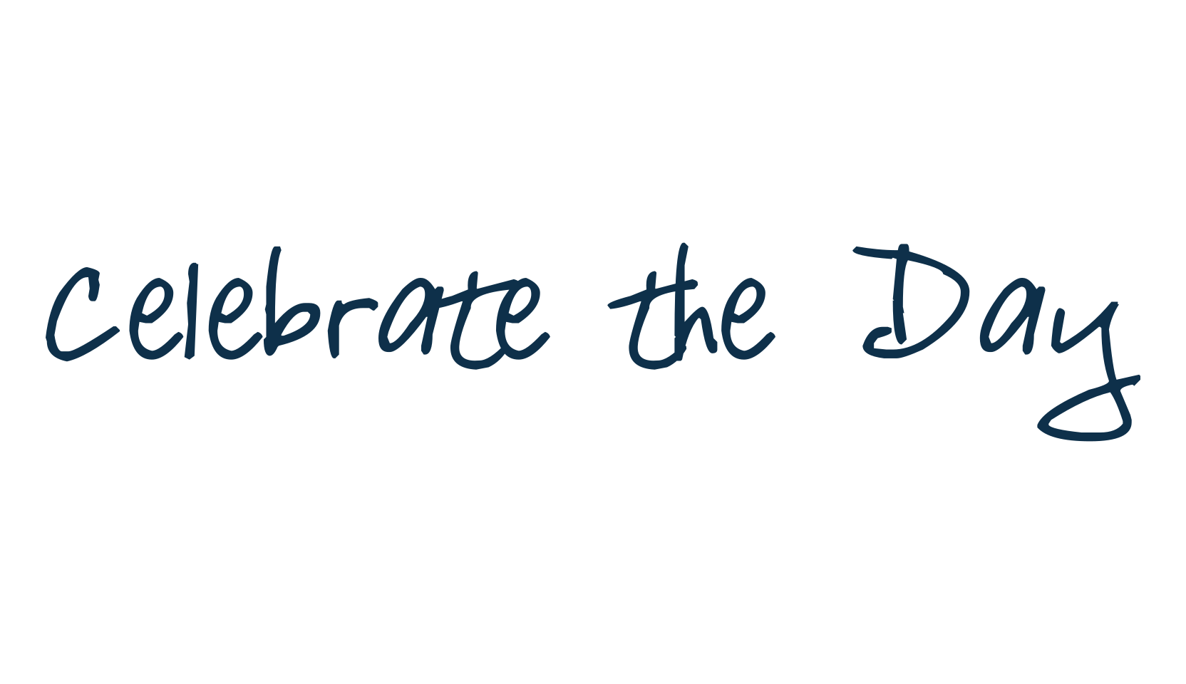 Celebrate the Day, handwriting font preview