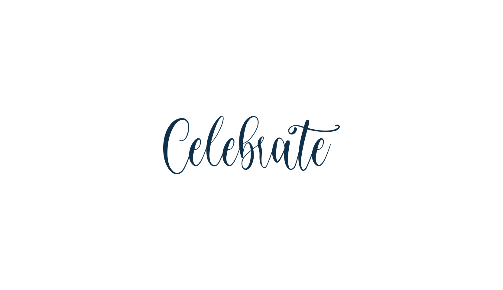 Celebrate (celebrate), calligraphy font preview