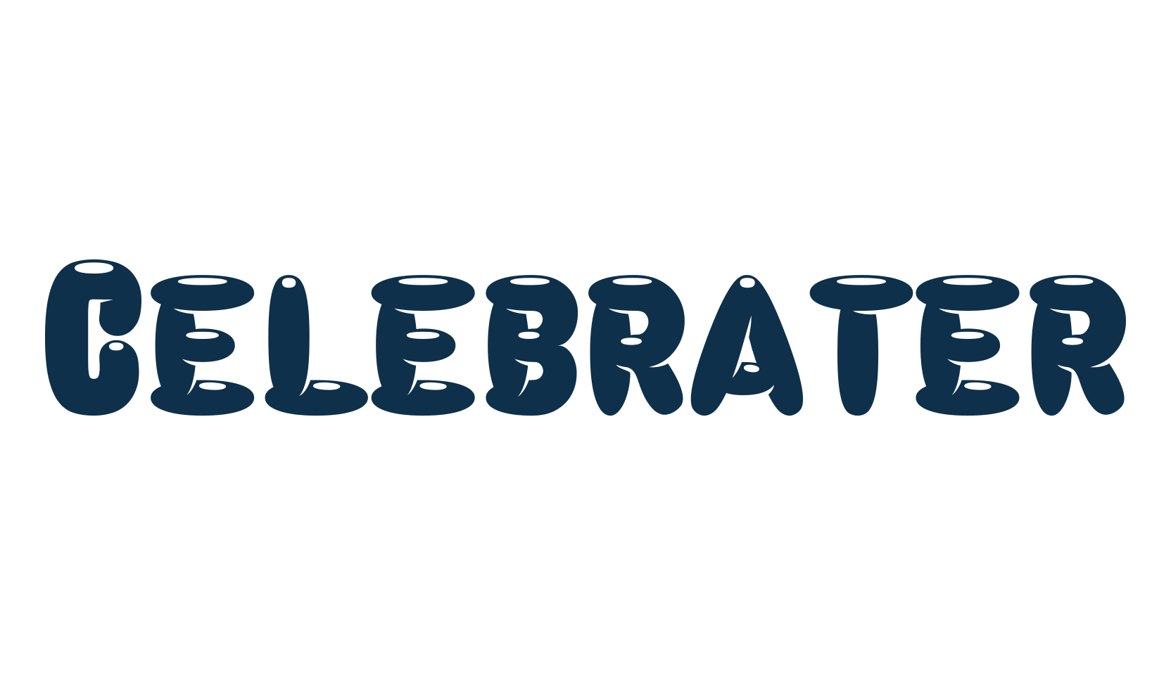 Celebrater, fancy groovy decorative font preview