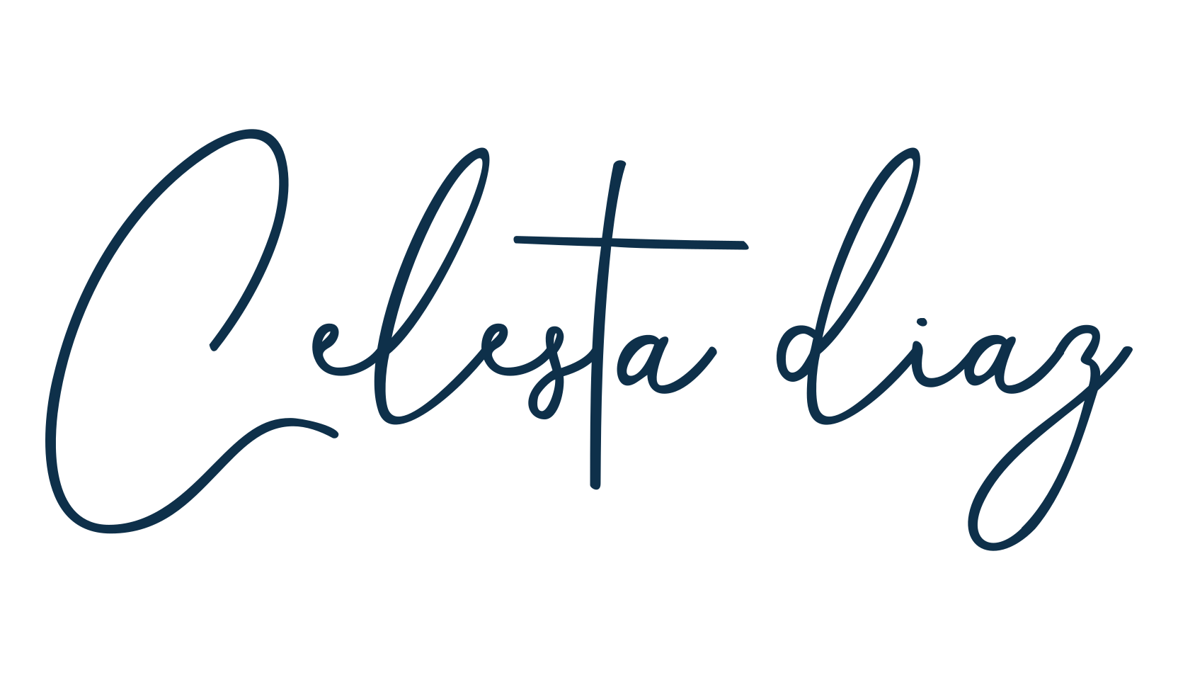 Celesta diaz, script handwritten fancy decorative calligraphy font preview