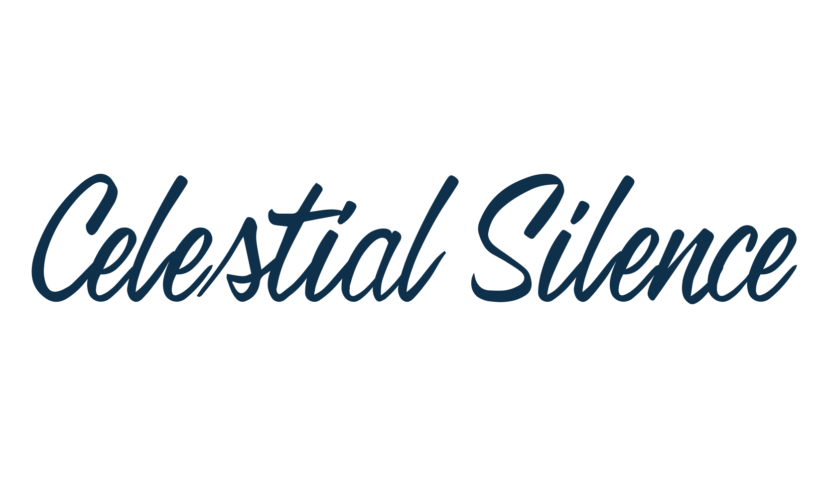 Celestial Silence, script handwritten fancy decorative calligraphy font preview