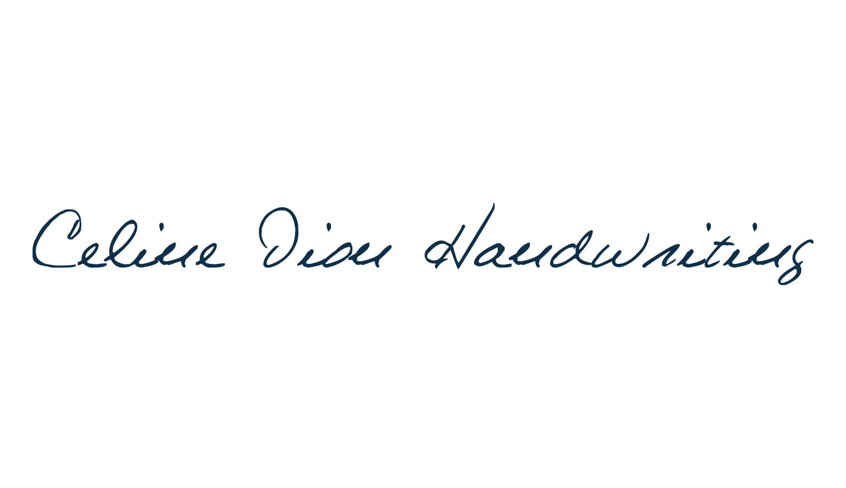 Celine Dion Handwriting, script handwritten fancy decorative calligraphy font preview