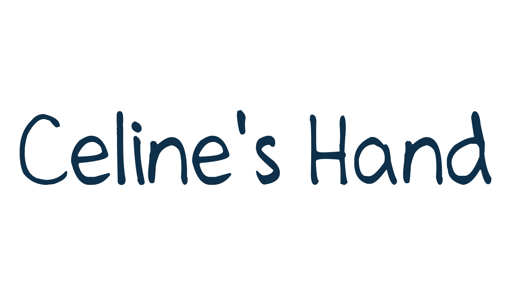 Celine's Hand, handwriting font preview