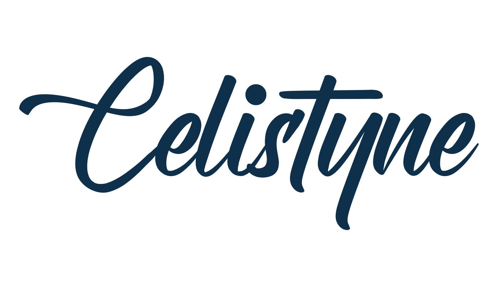 Celistyne, calligraphy font preview