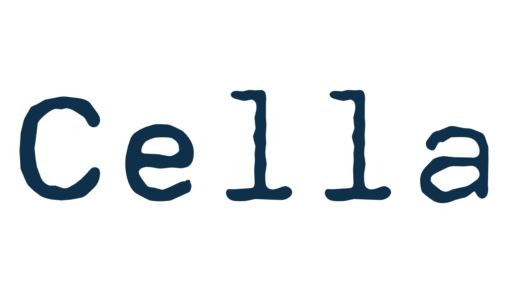 Cella, typewriter font preview