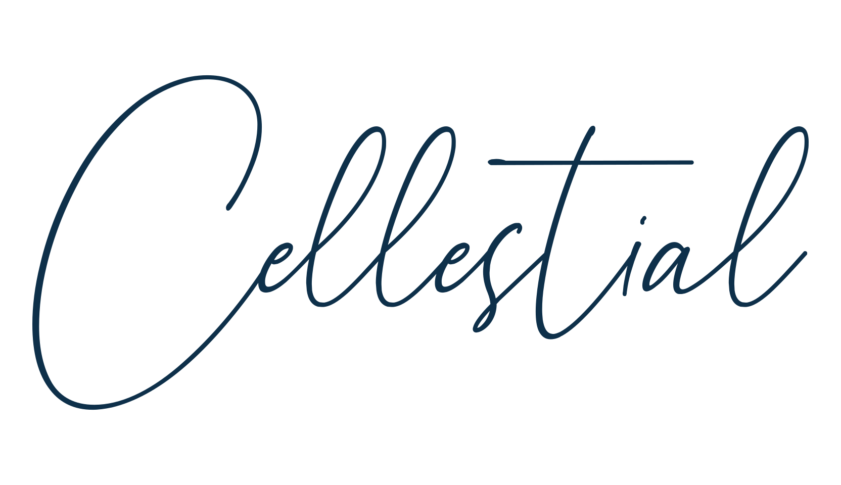 Cellestial, handwriting font preview