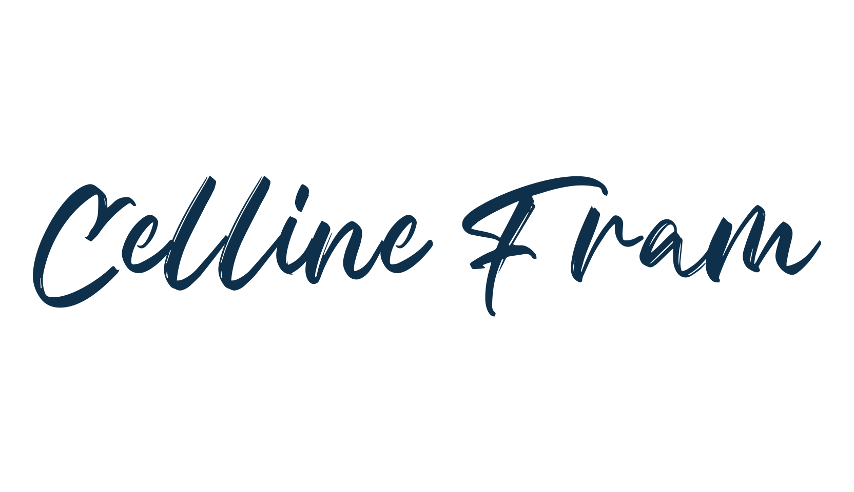 Celline Fram, brush font preview