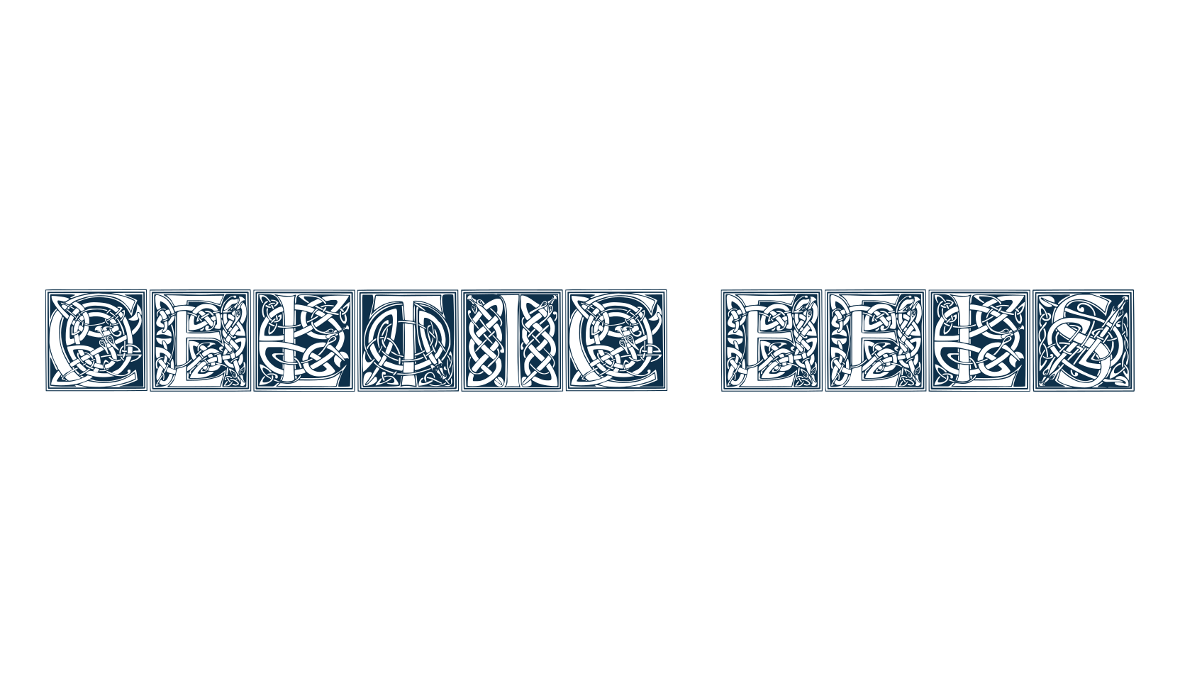 Celtic Eels, initials font preview