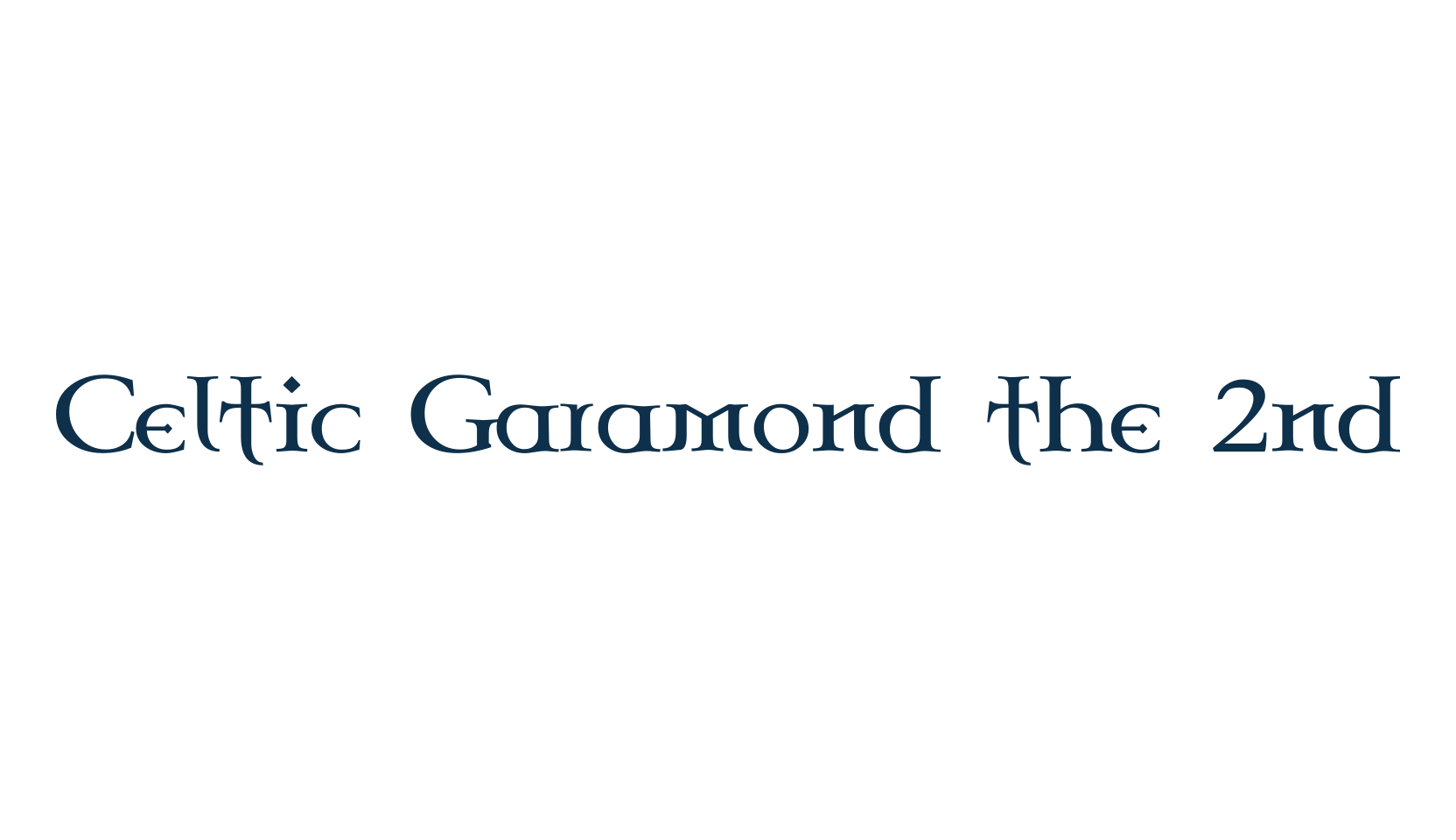 Celtic Garamond the 2nd, celtic font preview
