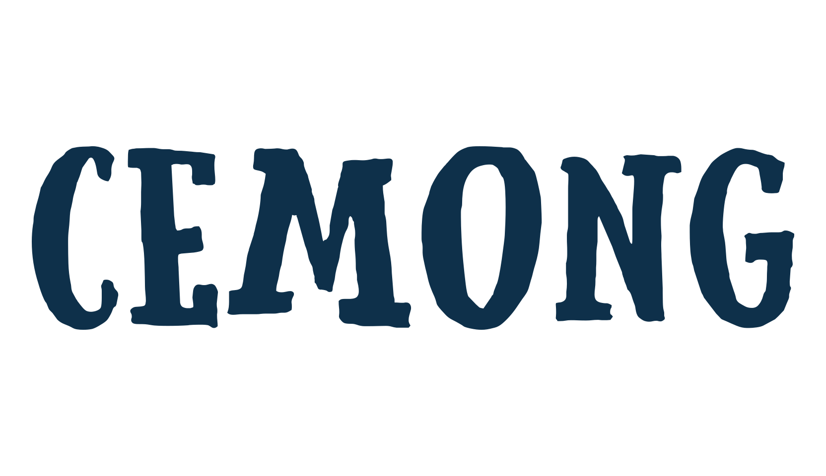 Cemong, fancy eroded decorative font preview