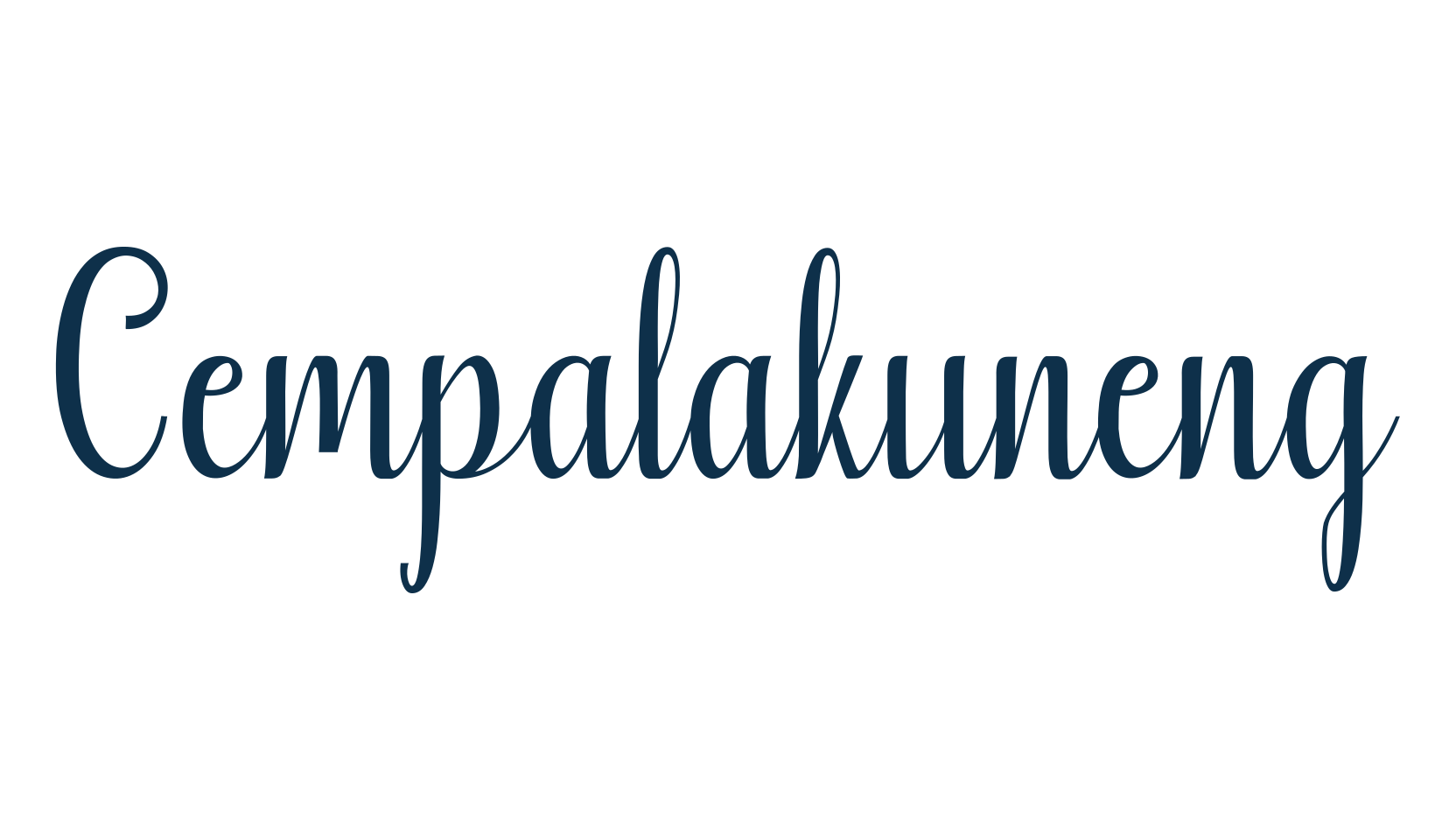 Cempalakuneng, script calligraphy fancy decorative font preview