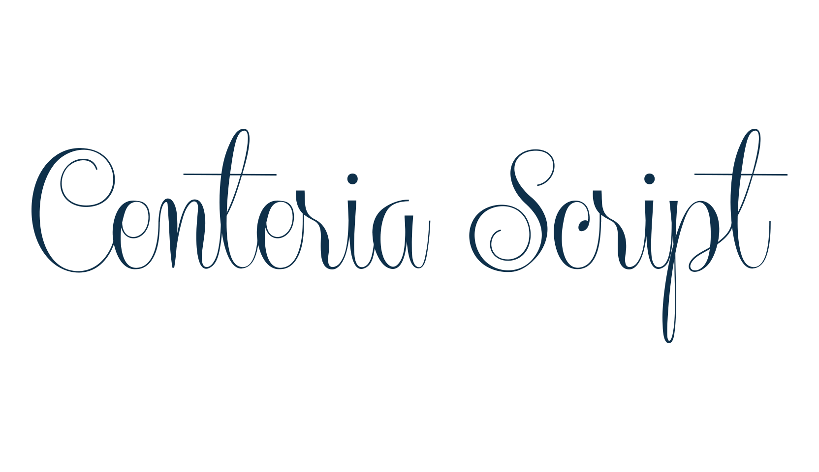 Centeria Script, script calligraphy fancy decorative font preview