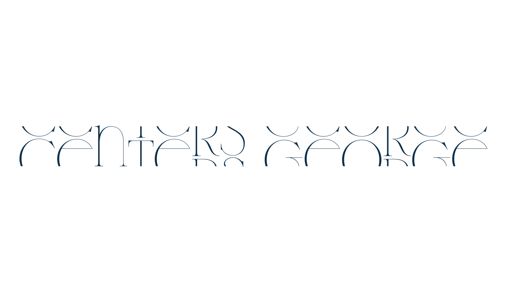 Centers George, fancy distorted decorative font preview