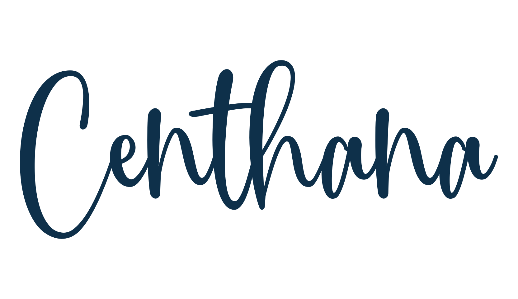Centhana, script calligraphy fancy decorative font preview