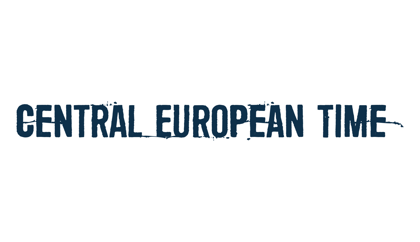 Central European Time, fancy destroy decorative font preview