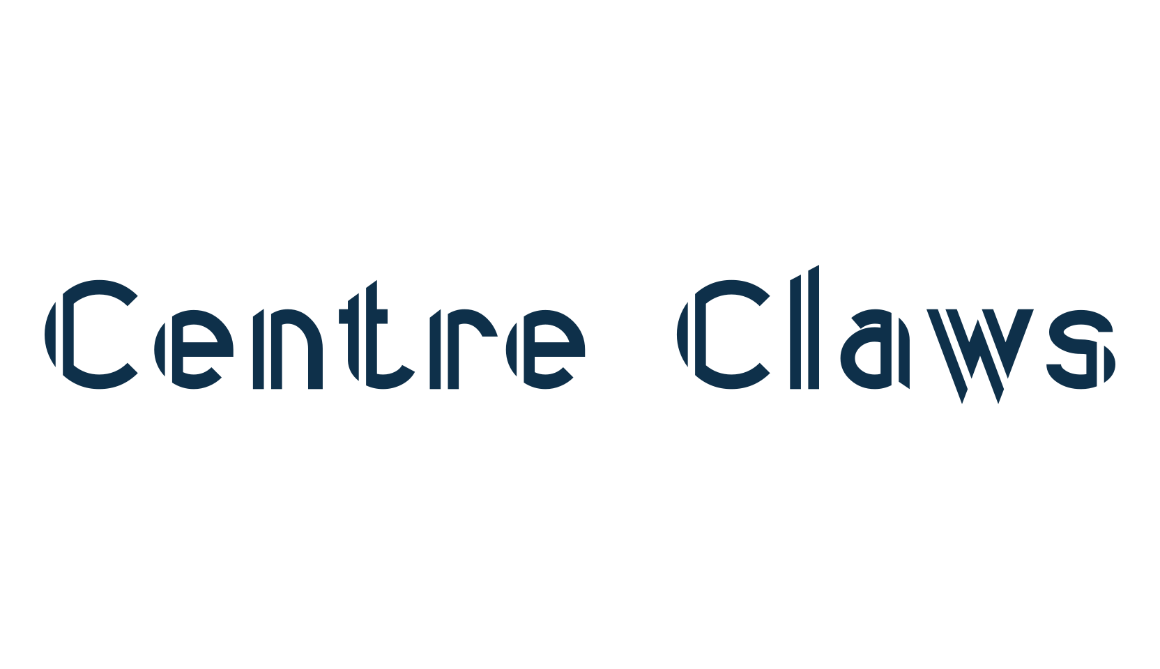 Centre Claws, retro font preview