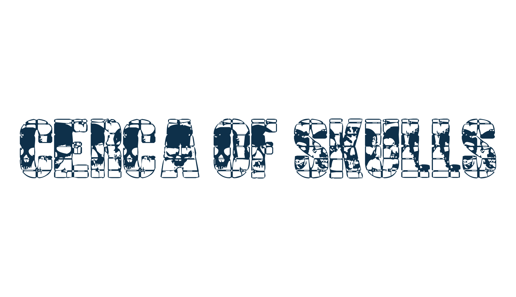 Cerca Of Skulls, fancy decorative font preview
