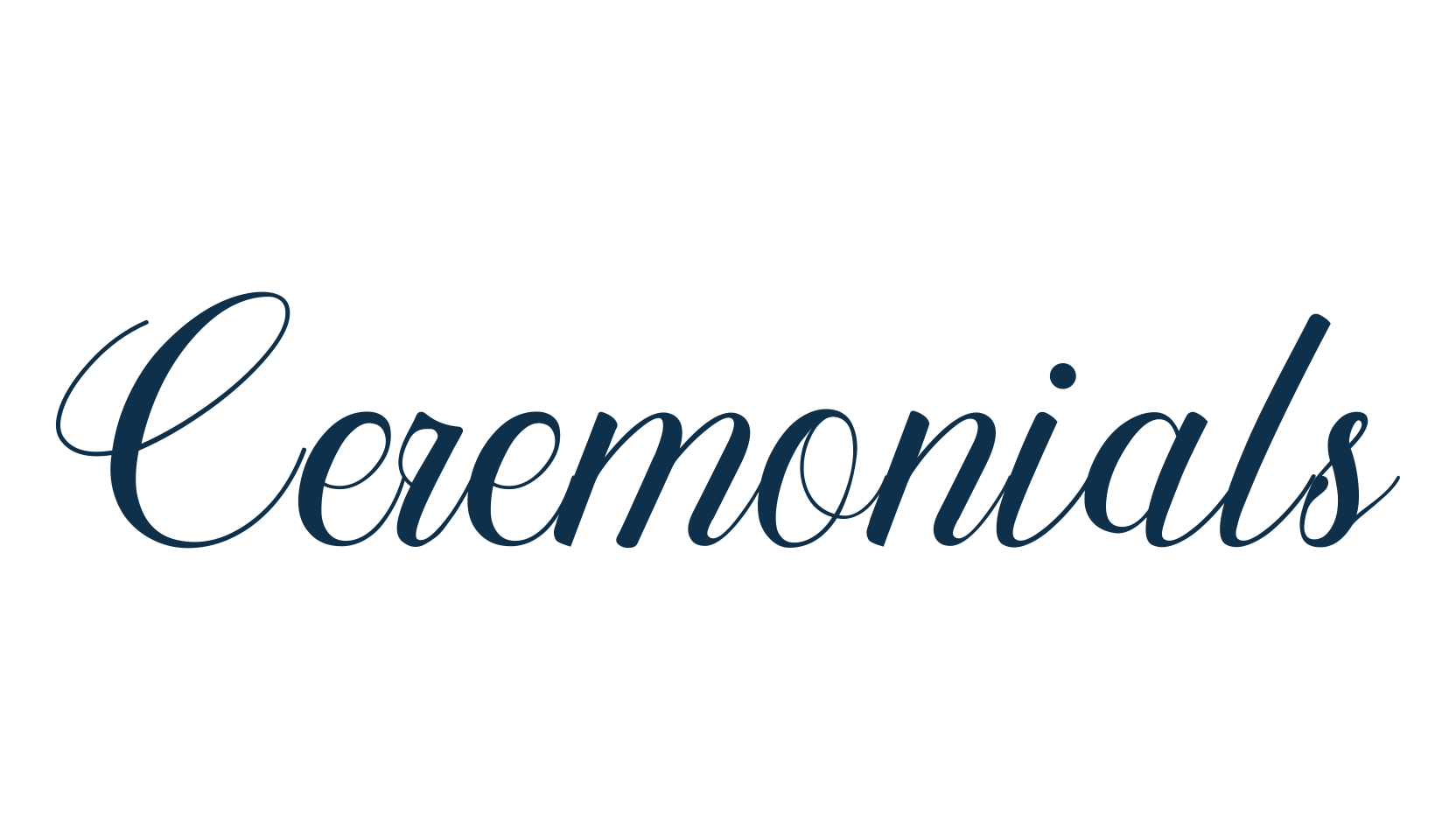 Ceremonials, calligraphy font preview