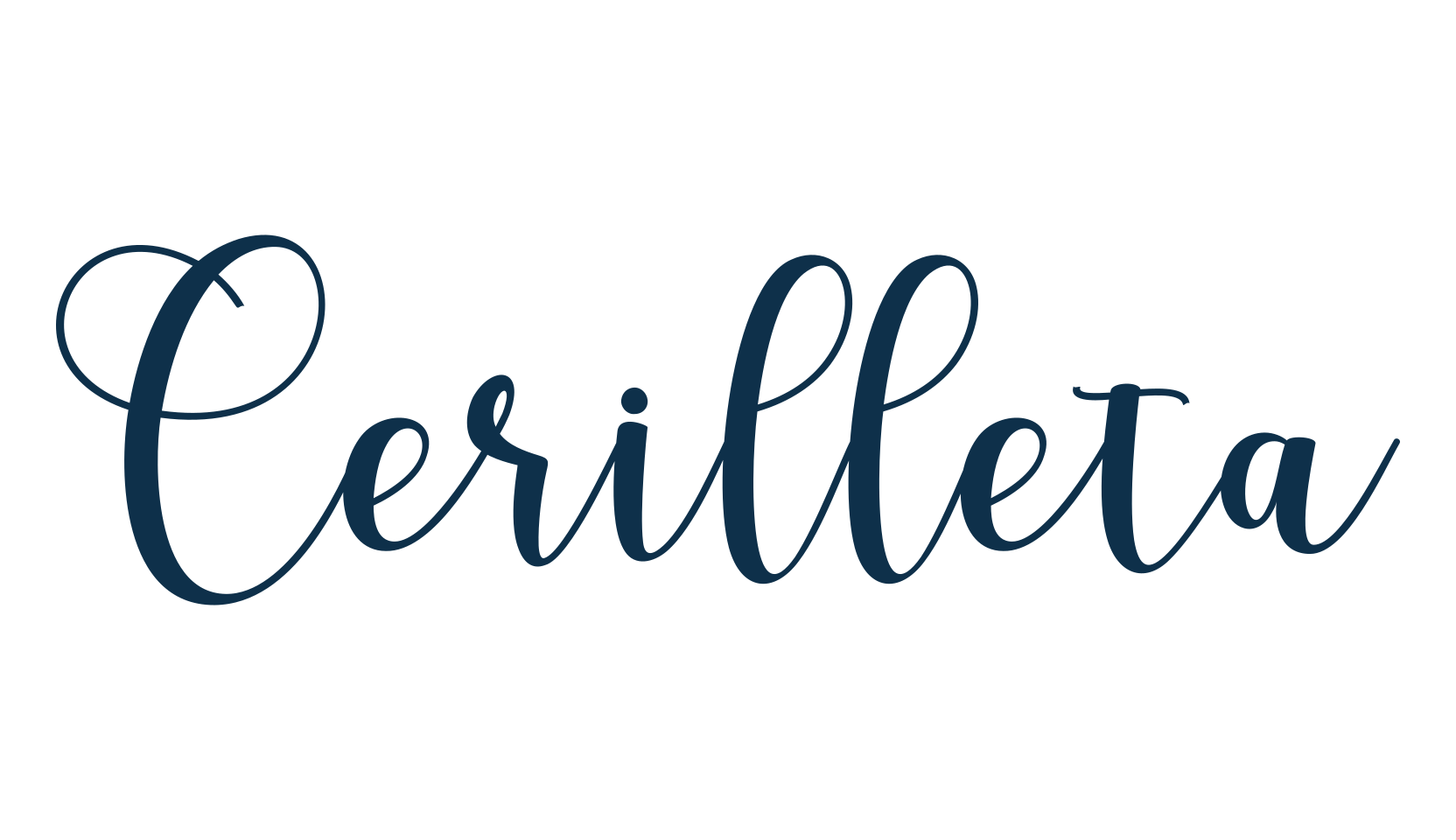 Cerilleta, script calligraphy fancy decorative font preview
