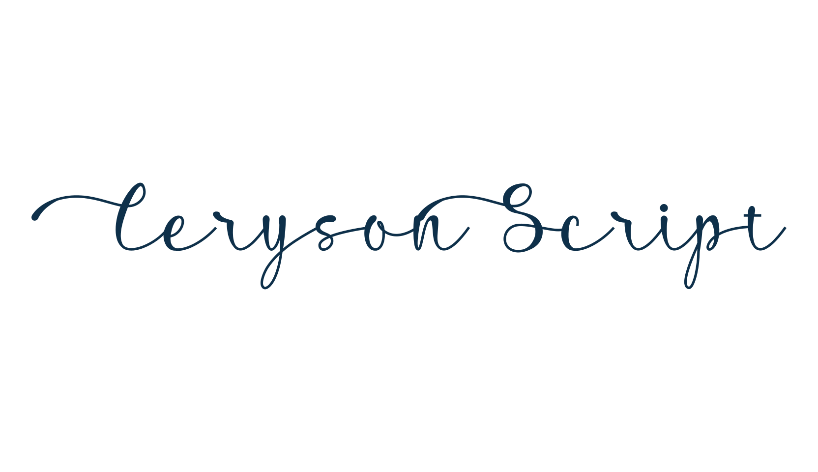 Ceryson Script, calligraphy font preview