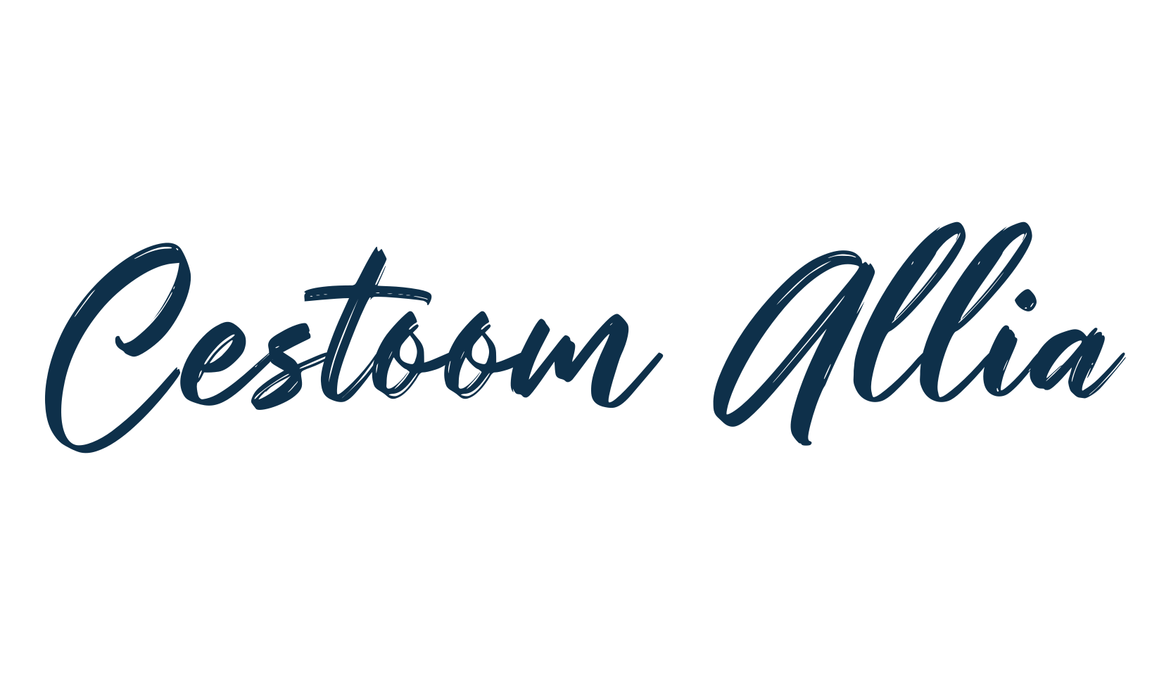 Cestoom Allia, script brush fancy decorative calligraphy font preview