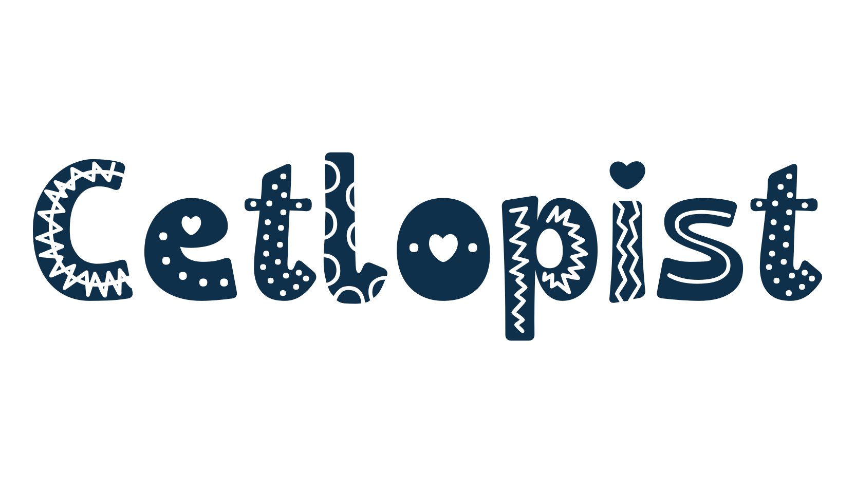 Cetlopist, decorative font preview