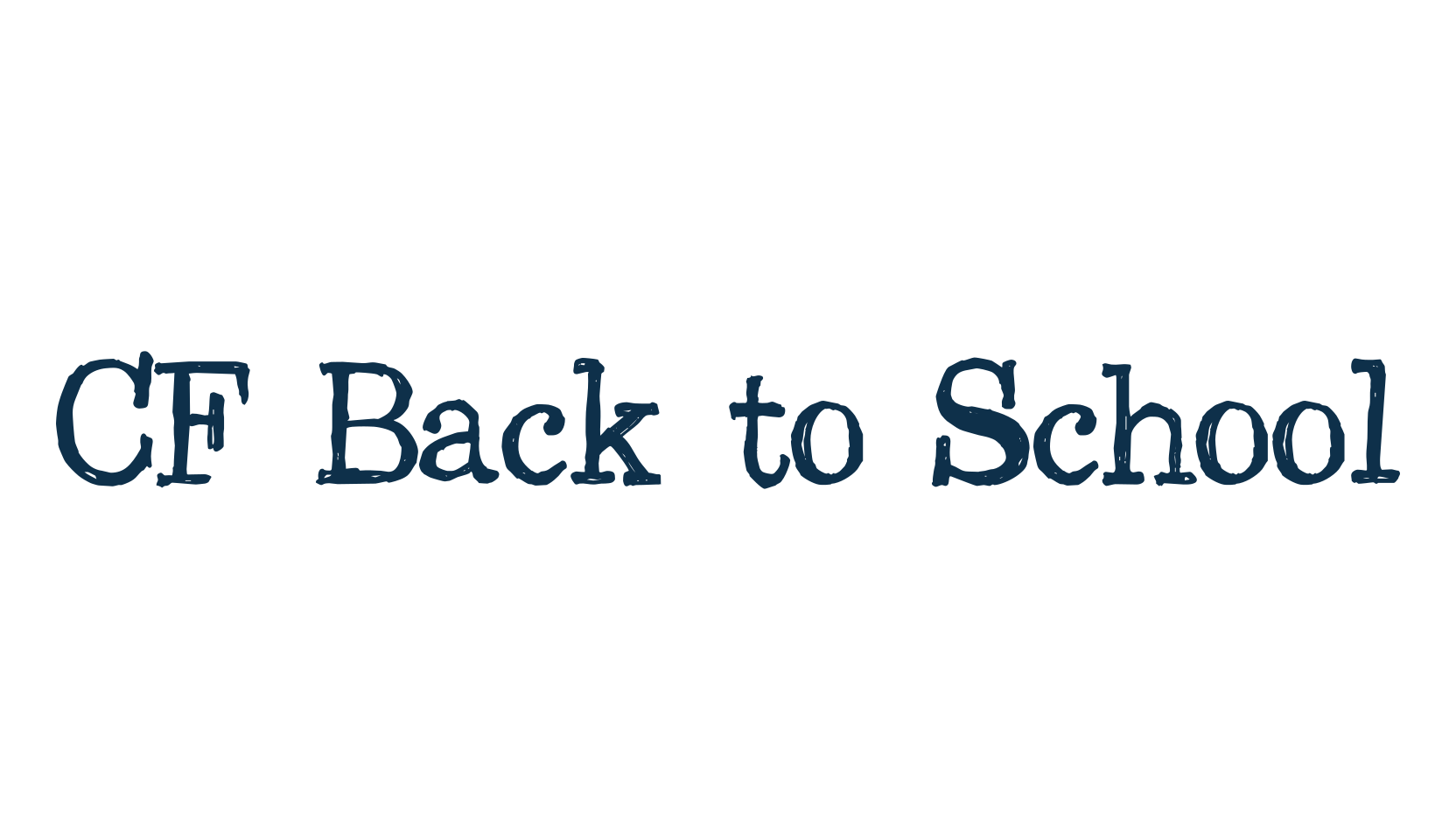 CF Back to School, typewriter font preview