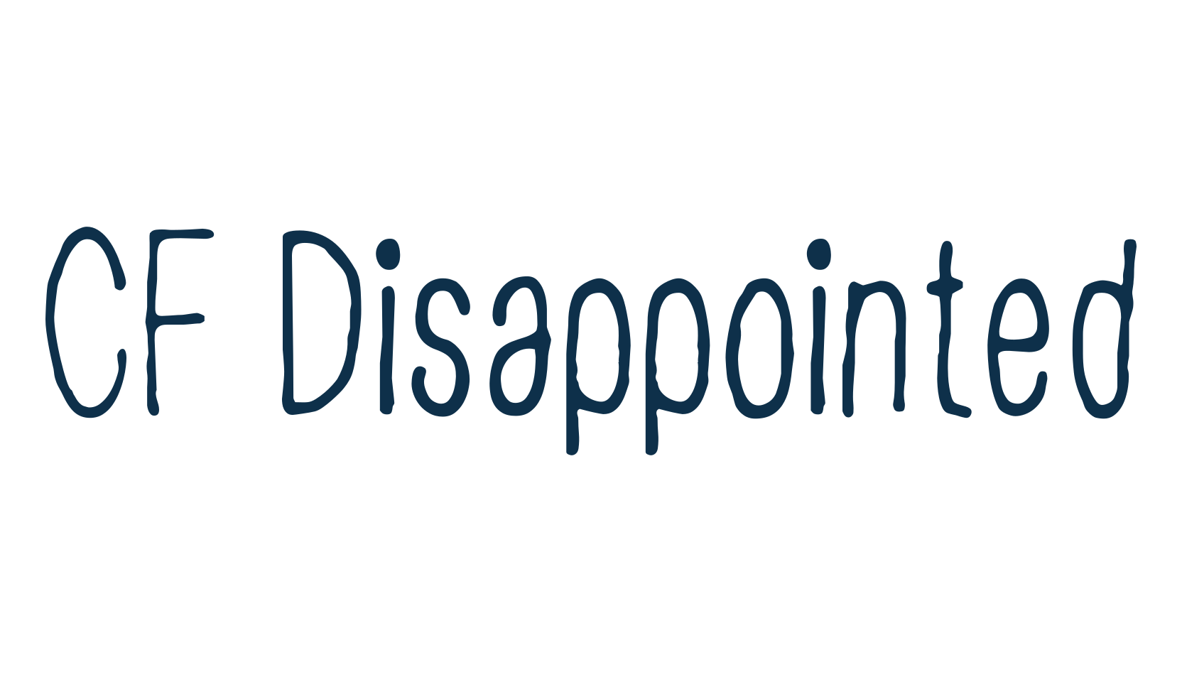 CF Disappointed, handwriting font preview