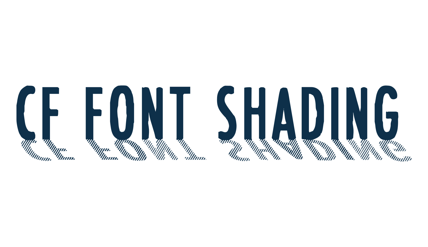 CF Font Shading, fancy various decorative font preview